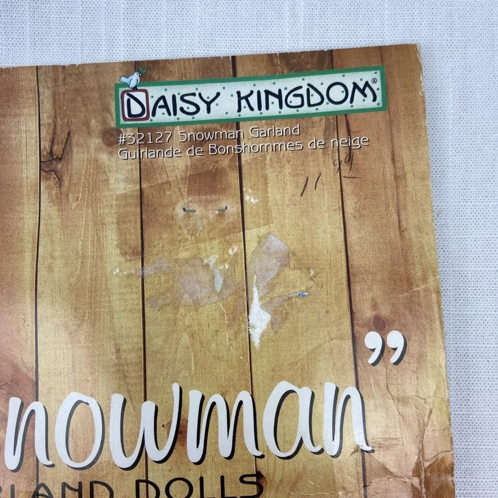 Vintage Daisy Kingdom Snowman Garland Kit Dolls Finished Size 11